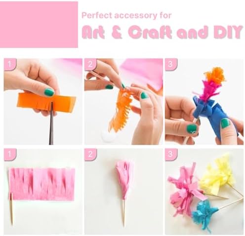 PartyWoo Pastel Rainbow Crepe Paper 4pcs 328 FT Colorful Streamers - Image 4