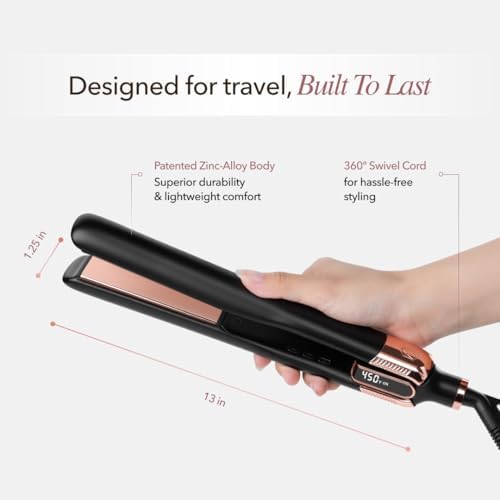 SRILabs StyleQ Flat Iron - Red Light Therapy, Titanium Graphene Plates - Image 5