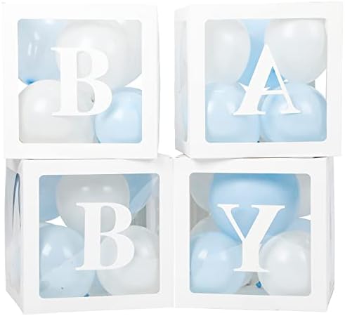 Voircoloria Baby Balloon Boxes with Letters, 4 Balloon Boxes by Voircoloria