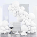 PartyWoo White Balloons 140pcs Matte White Latex Balloons Different Sizes by PartyWoo