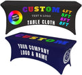 Custom Table Cloth with Business Logo Add Your Design Here Personalized Table Cloth Customized Tablecloths for Business Birthday Wedding Decor 5 FT by Custom