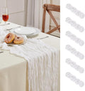 6 Pack White Cheesecloth Table Runner 35×120Inch Fall Boho Gauze Home Decor by AGIRL
