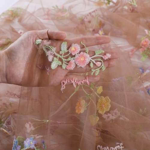 Gauze Table Runner Cloth Flower 10ft Embroidery Tulle Spring Wildflower - Image 5