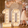 imprsv 4FT Light Up Marquee Numbers 10 for 10th Birthday Decorations by Letsmakeitimpressive