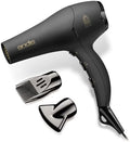 Andis 80480 1875-Watt Tourmaline Ceramic Ionic Salon Hair Dryer with Diffuser, Fast Dry Low Noise Blow Dryer, Travel Hairdryer for Normal & Curly Hair, Soft Grip, Black by Andis