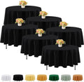 Fitable 6 Pack Black Round Tablecloths - 70 Inches in Diameter by Fitable