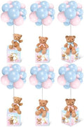Lenwen 6 Sets Baby Letter Boxes Baby Shower Decor, Bear, Pink Blue by Lenwen