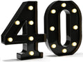 Pooqla Black Light Up Numbers, 40th Birthday Decorations for Men by Pooqla