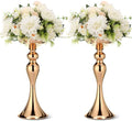 Sadnyy 2 Pcs Metal Flower Arrangements Stand Metal Wedding Centerpiece Stand Gold Vase Centerpiece Tall Table Decor Flower Vase for Wedding Reception Event Party Hotel Home Decor (12.6 Inch) by Sadnyy
