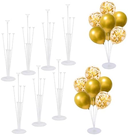 Balloon Stand Kit For Table - 7 Sets Balloon Sticks with Base For Birthday Graduation Party Decorations by LOBUBT