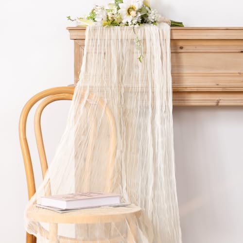 Cheesecloth Table Runner Tulle Fall Boho Wedding Shower Party Home Decor - Image 5
