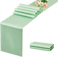 Sage Green Satin Table Runner, 12x108 Inches, 4 Pack by VCUSUELER