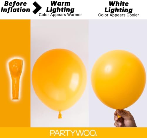 PartyWoo Orange fall Latex Helium Balloons 50pcs Color 12 Inch - Image 3