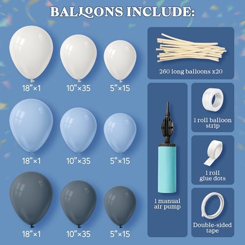 Baby Shower Boy Decorations, 6.6FT Blue Balloon Arch Kit - Image 7