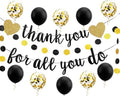 Thank You for All You Do Banner Appreciation Theme Party Decoration for Employee Doctor Nurse Parents Teacher Coworker Staff Hanging Garland Kit Balloons Paper Bunting Supplies Photobooth Backdrop by AccuLess