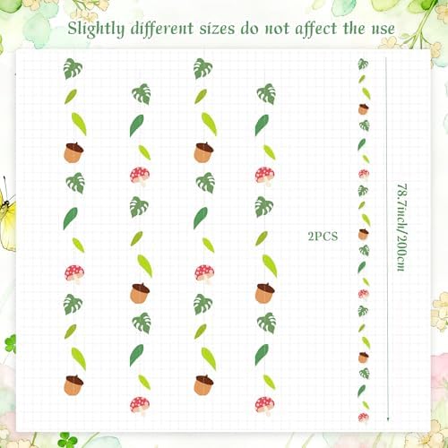 Mushroom Garland Spring Flower Party Banner Paper Wildflower Party Decor - Image 2