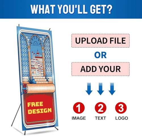 EKSPRINT Custom Banner for X Stand 31.5" X 70.86", Banners and Signs Customize, Custom Retractable Banner for Business, Display, Store, Wedding, Graduation, Outdoor Indoor Events - Made in USA（Only Banner） - Image 4