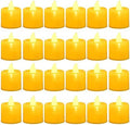 LANKER 24 Pack Flameless Led Tea Lights Candles, Flickering Yellow Candles (Yellow - 24Pack) by LANKER