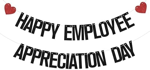 Happy Employee Appreciation Day Banner - Employee Appreciation Decorations - Thank You Employee Decorations by WFKLDF