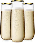 48 Pack Plastic Champagne Flutes, 9 Oz Disposable Wine Mimosa Glasses by Maaacute