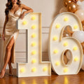 Imprsv Marquee Numbers 4FT Large Light Up Numbers 16 Birthday Decorations by Letsmakeitimpressive