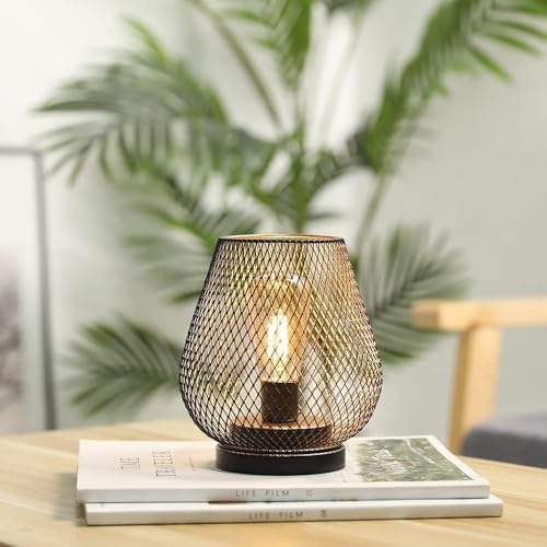 JHY DESIGN Metal Cage LED Lantern Battery Powered Cordless Accent Light with LED Great for Weddings Parties Patio Events for Indoors Outdoors - Image 2