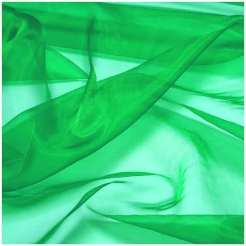 55 Yard Organza Fabric 44" Wide for Wedding Event Décor - Green - Image 4