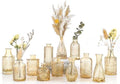 UPBUD Amber Gold Glass Bud Vases Set of 12, Small Vases for Flowers by UPBUD