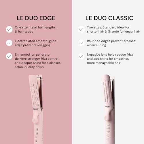 L'ANGE Hair Le Duo Edge 360° Airflow Titanium Styler | 2-in-1 Styler - Hair Straightener and Curler | Cooling Air Vents | Frizz-Free Results for All Hairstyles | Styling Tools & Appliances, Blush - Image 4