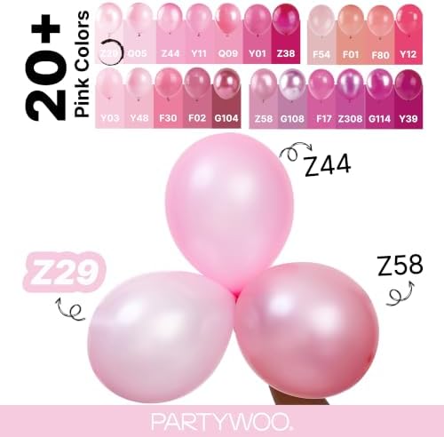 PartyWoo Pearl Pink Balloons 50pcs Light Pastel Baby Pale Pink Color - Image 4