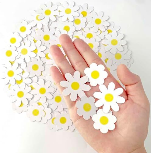 Daisy Confetti Flower Daisy Shape Table Scatters Confetti for Daisy Decorations Wedding Birthday Party Supplies Decorations Flower Party Sets - Image 4
