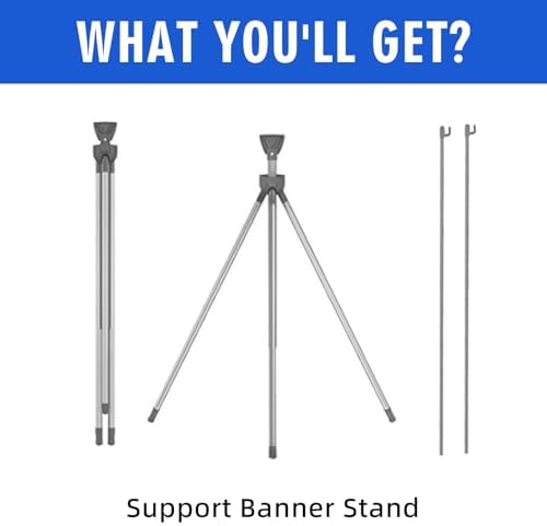 EKSPRINT X Banenr Stand, Adjustable Fit Banner 23 x 63 to 32 x 78 Inch, X Banner Holder Stand with Portable Travel Bag for Display, Store, Wedding, Graduation, Outdoor Indoor Events (Only Stand) - Image 2
