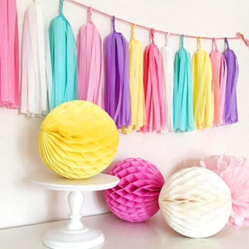 ZOOYOO Brown Tassel Garland Tissue Paper Tassel Banner, Boho Table Decor,DIY Kits for Rustic Neutral Western Graduation Party, Tassels Birthday Party Decoration,Pack of 20 - Image 3