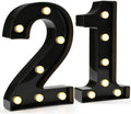 Pooqla Black Light Up Numbers, 21st Birthday Decorations for Him by Pooqla