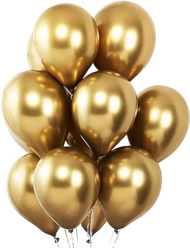 Voircoloria 66pcs Metallic Gold Latex Party Balloons, 12inch - Image 4