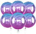 Gradient Purple Round Foil Balloons Birthday Prom Decor 22 Inch 6 Pcs by vibzox