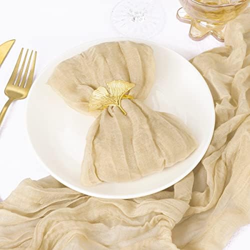 DeZerlor Champagne Washable Cheesecloth Napkins Set of 50 for Party - Image 3