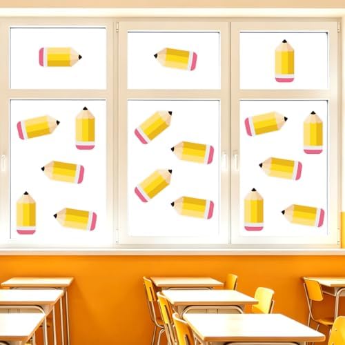54Pcs Pencil Cutouts Pencil Name Tags, Classroom Pencils Themed Bulletin Board Paper Cutouts, Back to School Pencils Decorations with Glue Points for Student Teacher Supplies Locker Door Wall Decor - Image 4