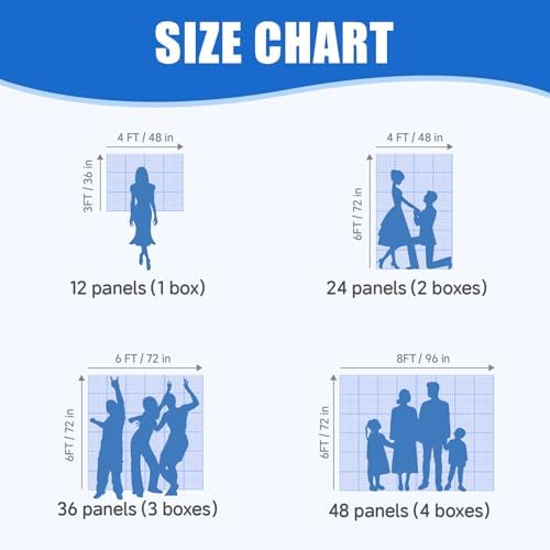 Ozikutech 12 Pcs Silver Shimmer Wall Backdrop Panels for Party Decoration - Image 3