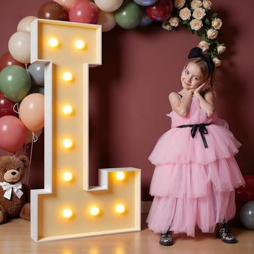 imprsv 4FT Marquee Letters, Large Light Up Letters L Sign for Party Decor by Letsmakeitimpressive