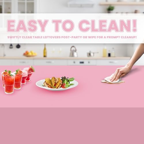 Grandipity Plastic Table Cloth Disposable 12 Pack 54” x 108” Rectangle - Image 3
