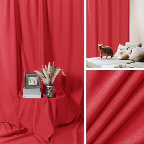 Sugargirl 10X10FT Bright Red Backdrop Background for Photography, Photo Backdrop Bright Red Screen Photo Booth Backdrop for Photoshoot Party Video(1 Panel) - Image 4