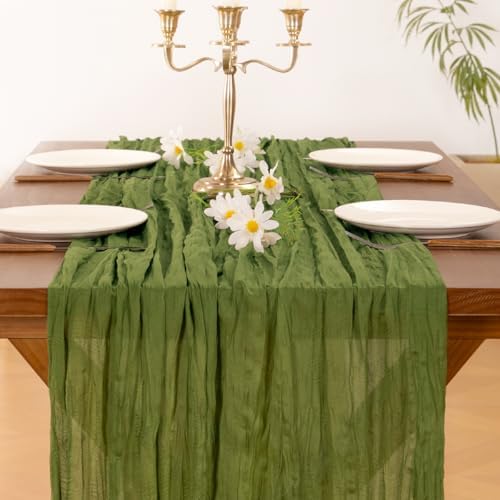 Cheesecloth Table Runner Fall Boho Wedding Birthday Party Home Decor - Image 2