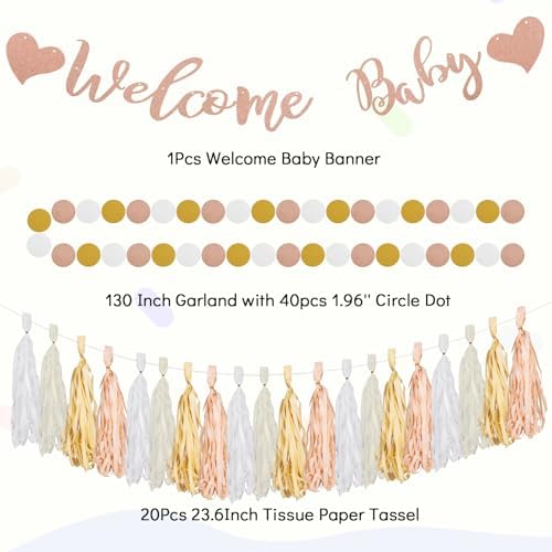 Baby Shower Party Decorations for Girl Fall Baby Shower Decor,41Pcs - Image 3