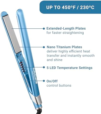 BabylissPRO Nano Titanium Ultra-Sleek Hair Straightener, Flat Iron for All Hair Types - Image 4