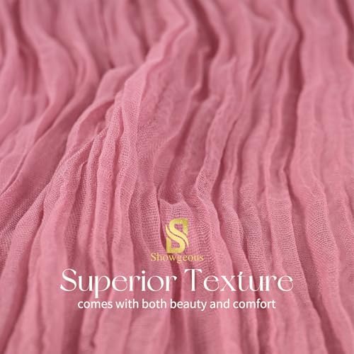 30 Pack Dusty Rose Cheesecloth Table Runner 17x108 Inches Boho Home Decor - Image 4