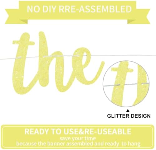 BEISHIDA Yellow Pre-Strung Glitter The Beginning of A New Chapter Banner - Image 3