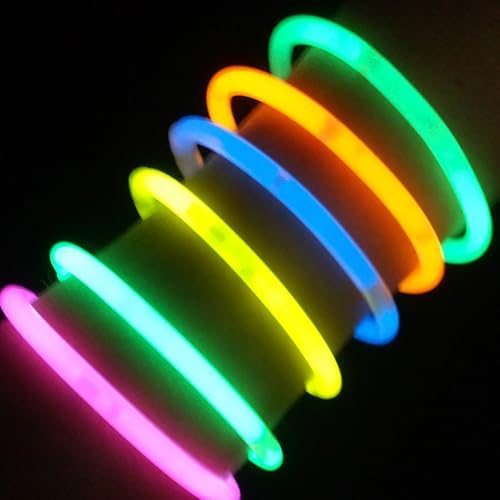 HONLYNE 200 Pack Glow Sticks Party Favors Bulk, 8" Glow in the Dark Party Supplies, Party Favors for Kids 8-12, Neon Glow Stick Bracelets & Necklaces for Raves, Halloween, Christmas, Birthdays - Image 4