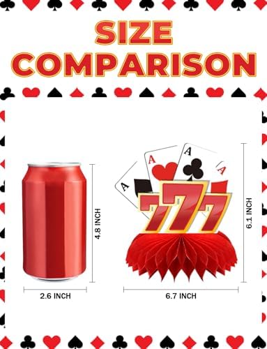 12Pcs Casino Theme Party Decorations, Casino Centerpieces for Table - Image 2
