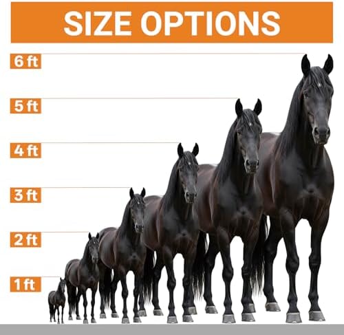 Black Horse 1FT Life Size Cardboard Cutout Animal Standup, 1 PC - Image 3